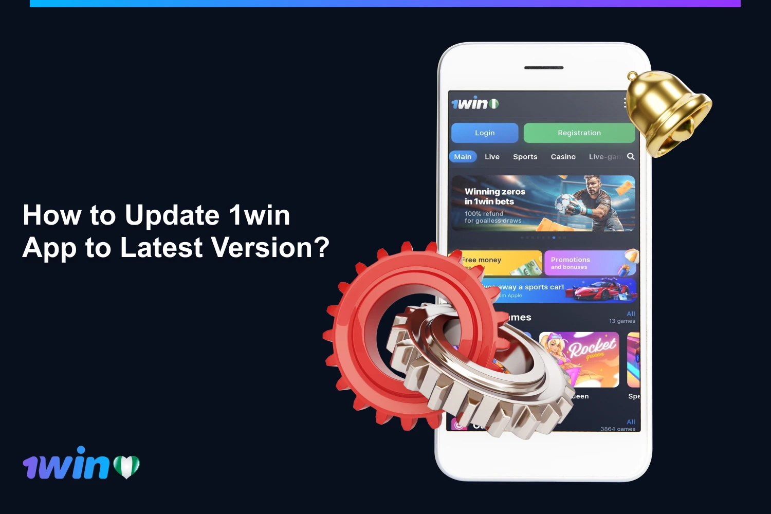 When the latest version notification appears, you are advised to install it on your device to enjoy the improved and updated 1win Nigeria app