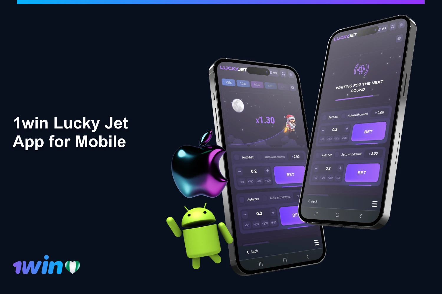 For players from Nigeria who want to play away from home, there is the option to download the 1win Lucky Jet mobile app