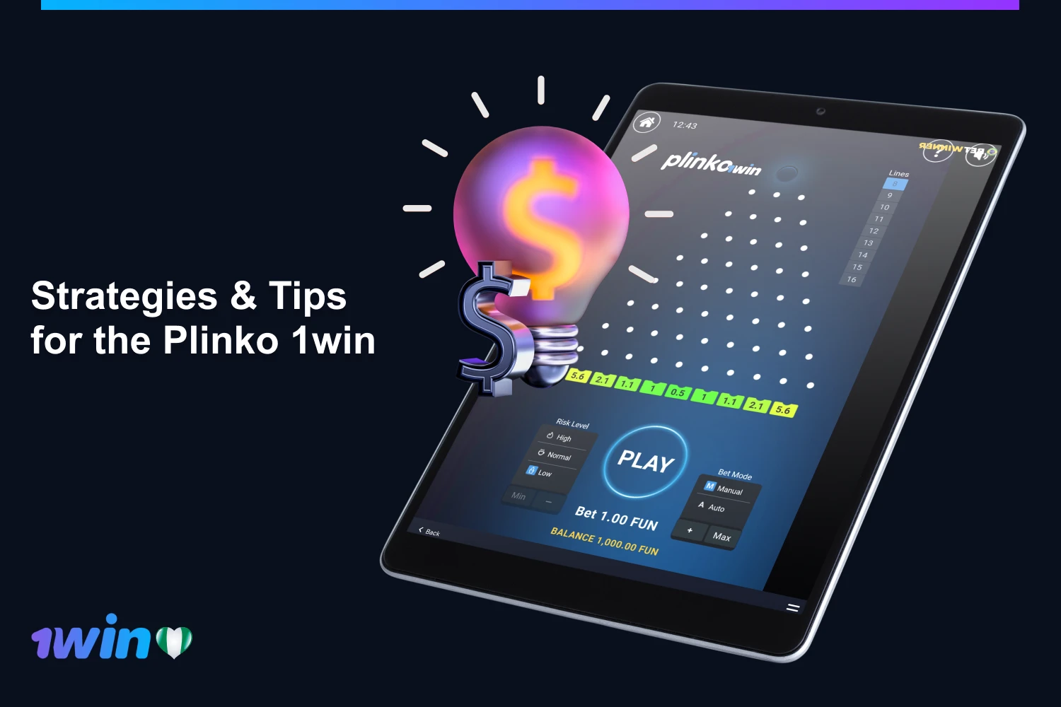 Experienced users from Nigeria have come up with various strategies and tips that increase the chances of winning at 1win Plinko
