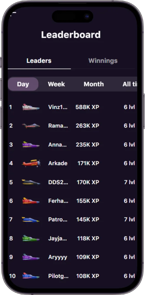 On the Aviatrix 1win website, players from Nigeria can check out the best players of the day and month.