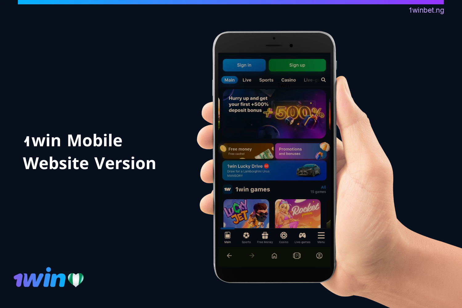 Access to 1win services through the mobile site for users from Nigeria provides full functionality of the application and real-time betting