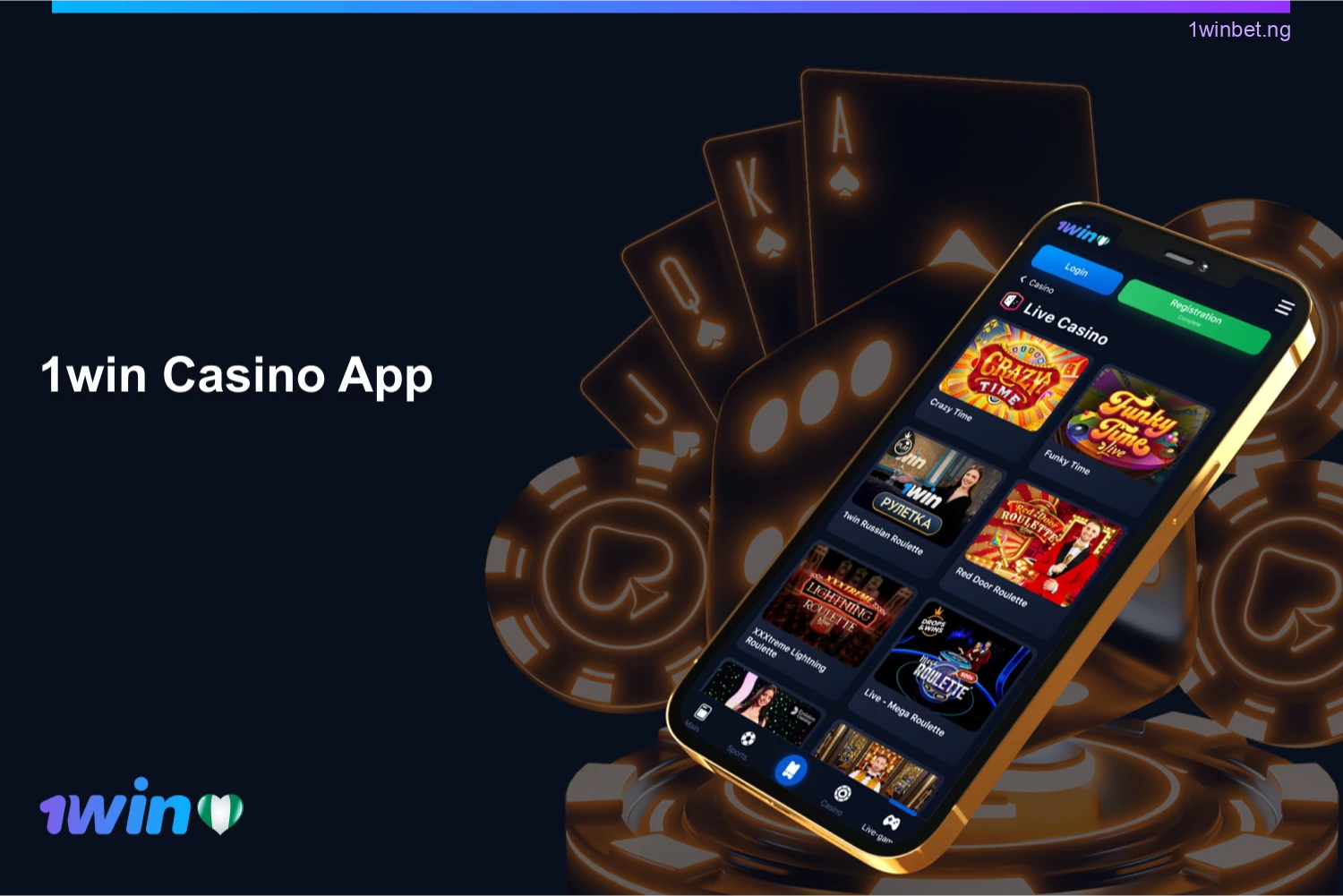 The 1win Nigeria app casino category has an extensive array of over 11,000 online games from nearly 150 providers