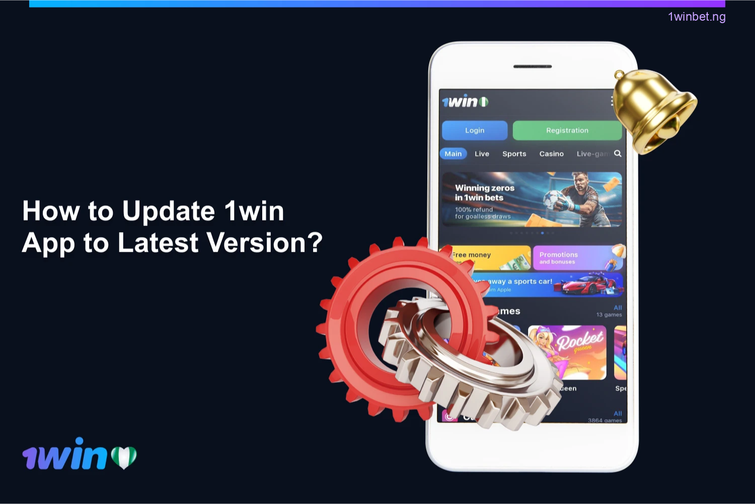 When the latest version notification appears, you are advised to install it on your device to enjoy the improved and updated 1win Nigeria app