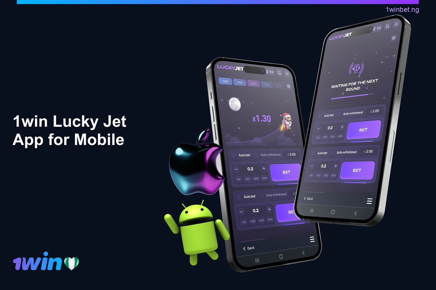 For players from Nigeria who want to play away from home, there is the option to download the 1win Lucky Jet mobile app