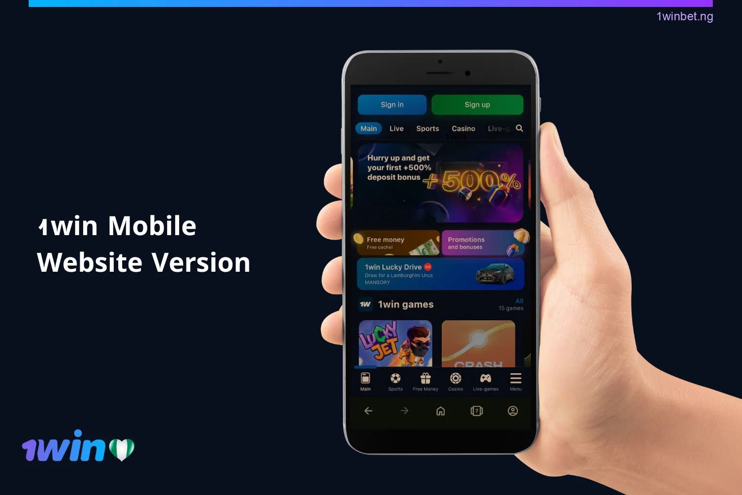 Access to 1win services through the mobile site for users from Nigeria provides full functionality of the application and real-time betting