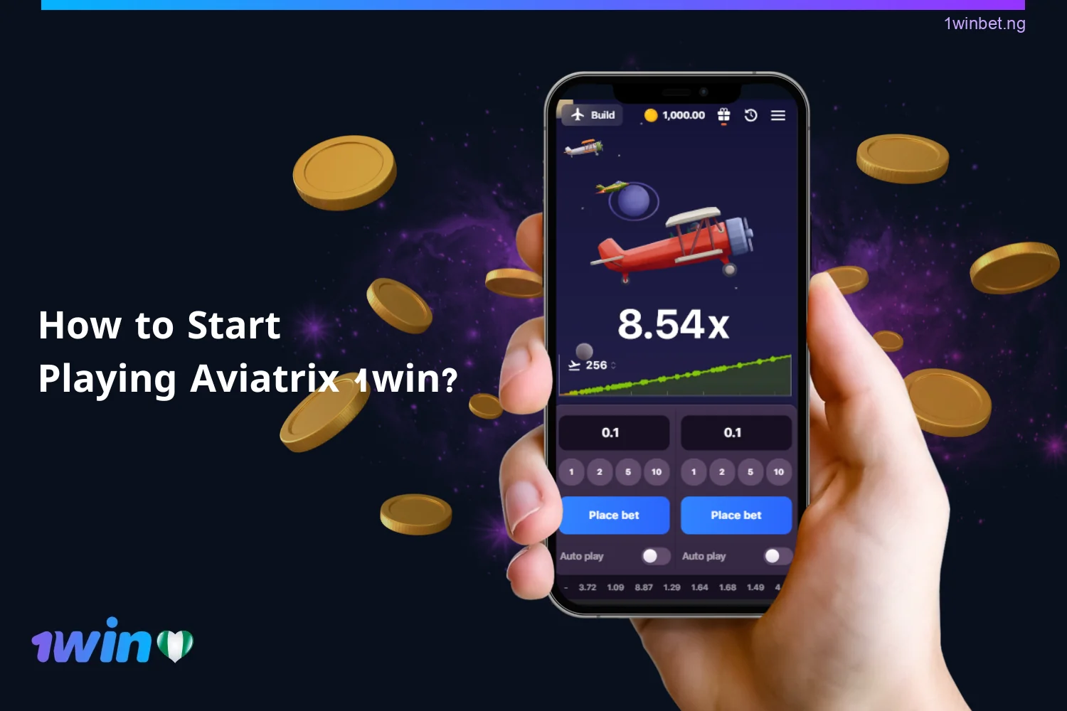 How to start playing Aviatrix 1win for real money for players from Nigeria is provided below in a detailed guide.