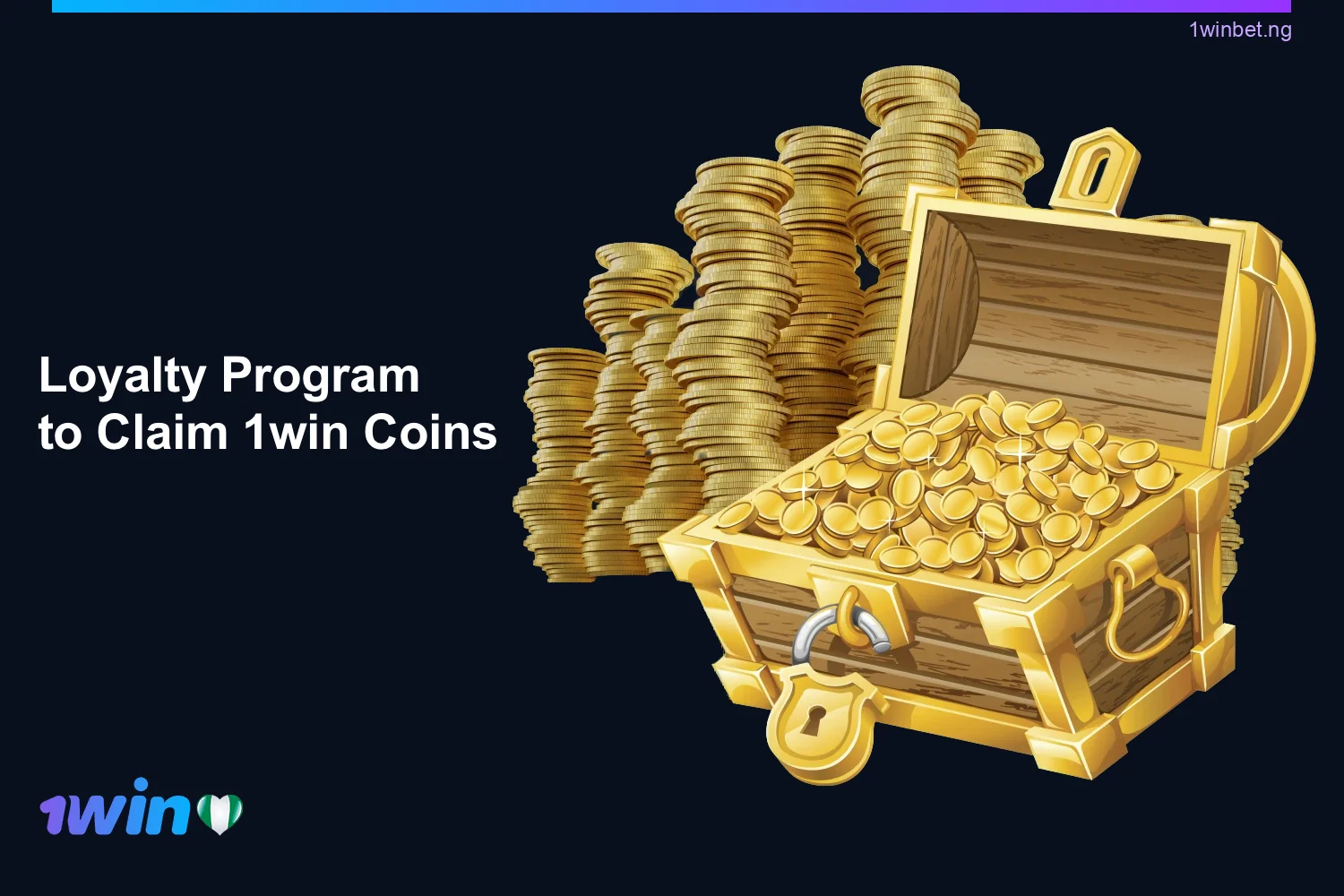 The 1win loyalty program allows Nigerians to get coins for betting real money and playing slots