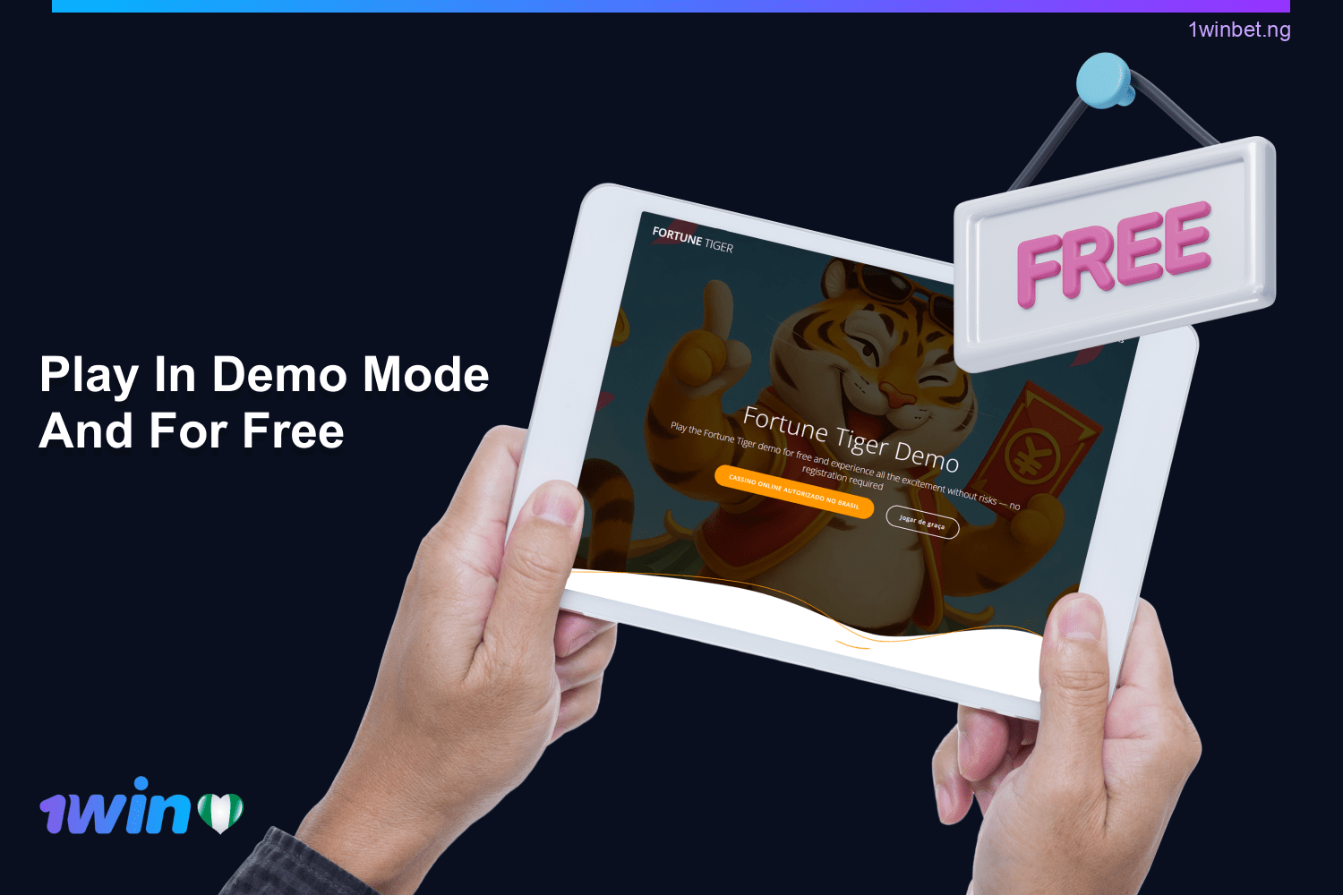 Players from Nigeria can play 1win Fortune Tiger in demo mode without the risk of losing money