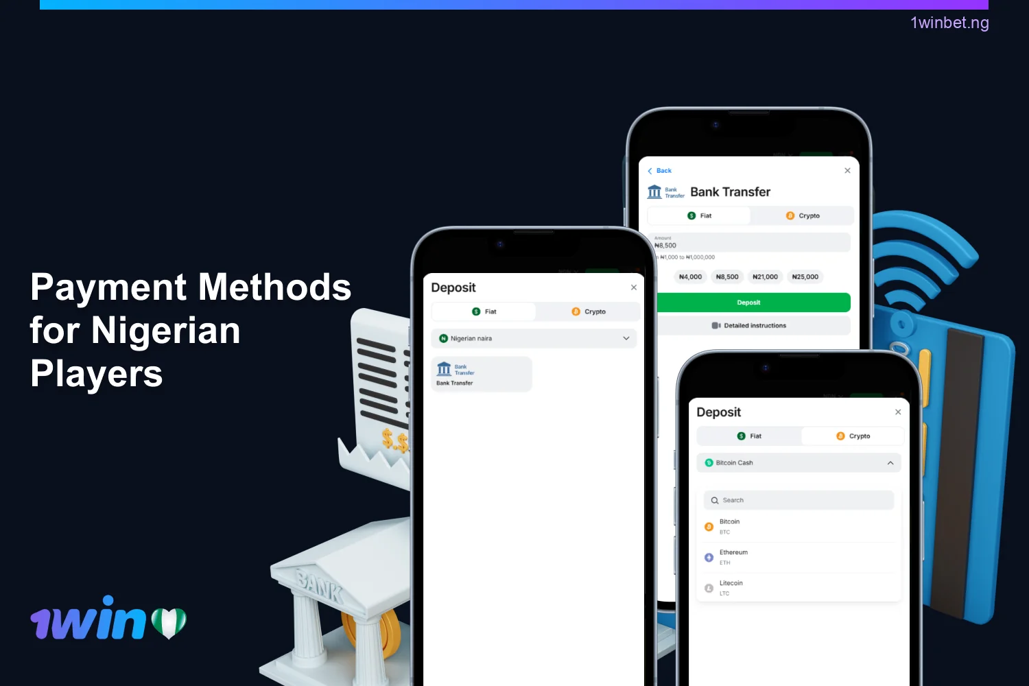 1win allows transactions via Nigerian payment systems