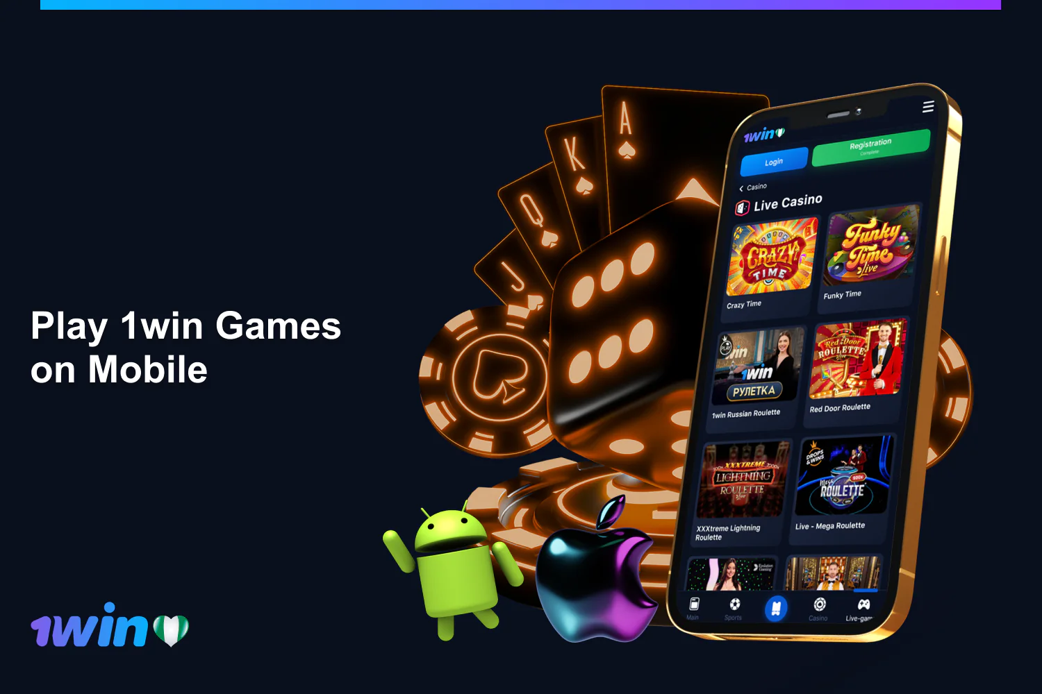 The 1win website gives Nigerians the opportunity to download a user-friendly mobile app for casino games