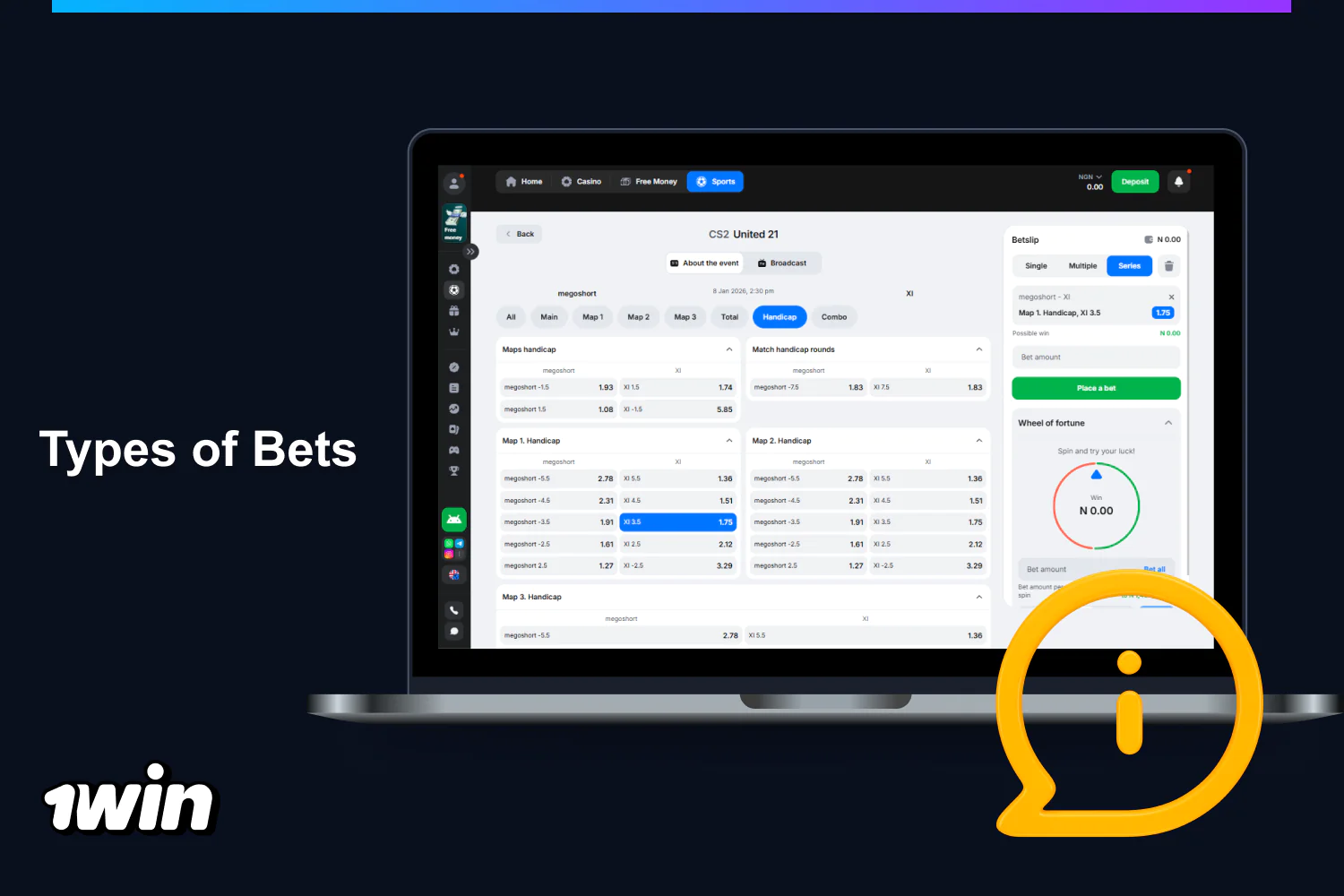1win features 18 exciting bet types across sports and casino